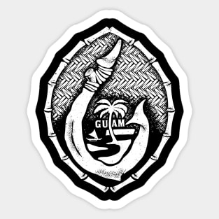 Vintage Classic Tribal Guam Seal Sticker